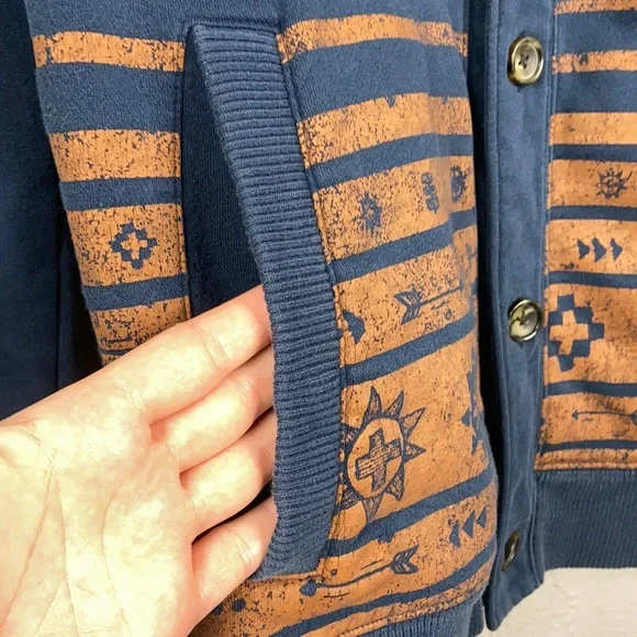 Arizona Jean Co. Navy Blue Button Up Sweater XL - Picture 4 of 9